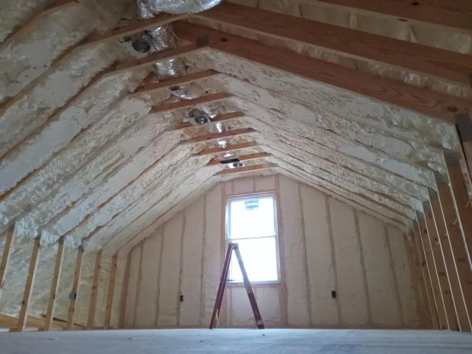 Spray foam roofing application for Crawl Space Insulation project in South Bend